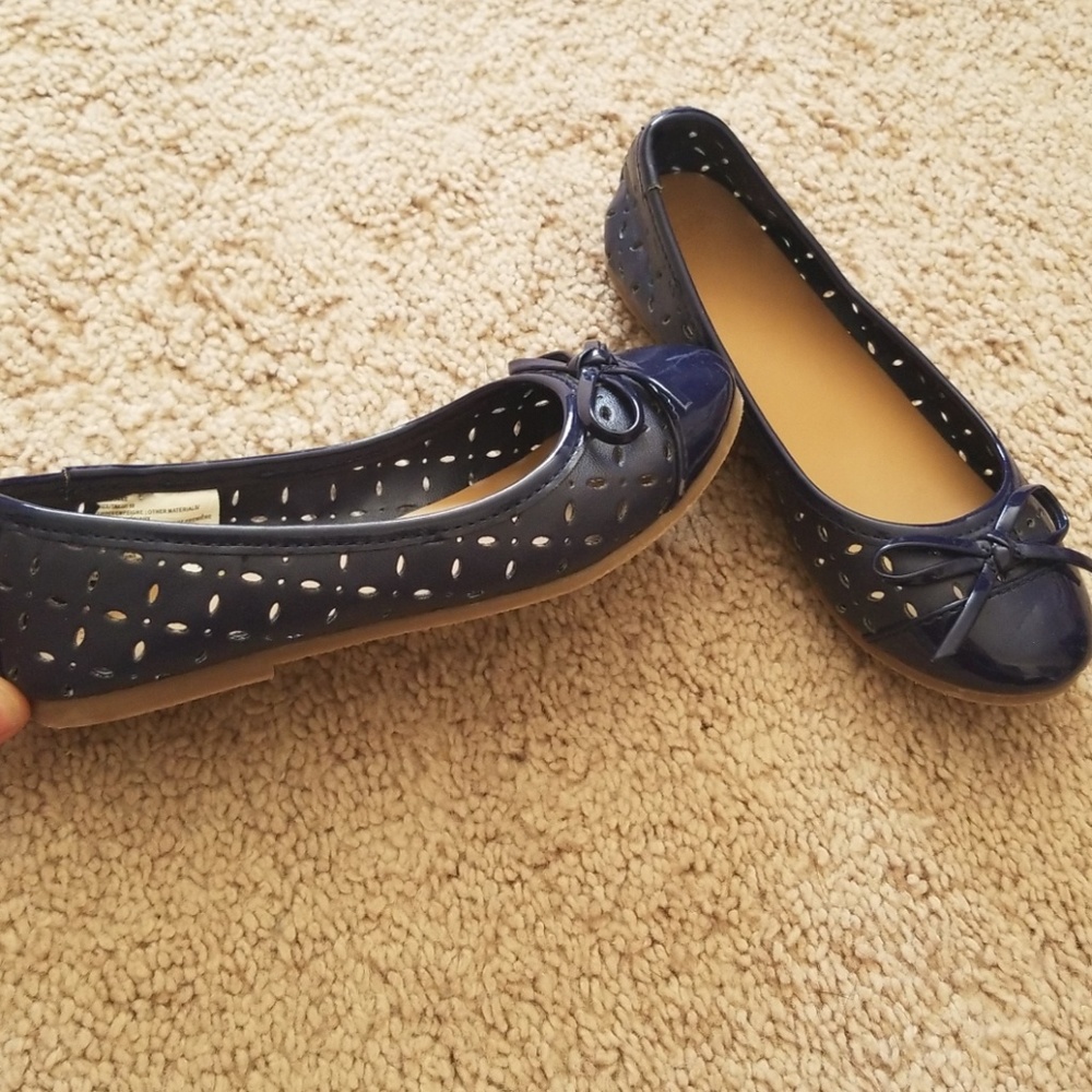 Gymboree navy bow flats